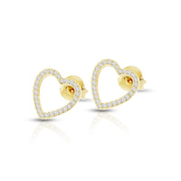 Orecchini Con Cuore Arg 925
