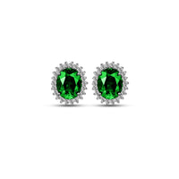 Orecchini Con Pietre Verde Arg 925