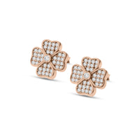 Orecchini con Fiore In Argento 925