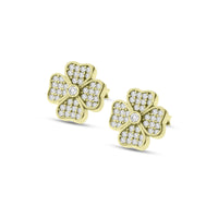 Orecchini con Fiore In Argento 925