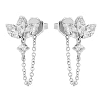 Orecchini con Fiore In Argento 925