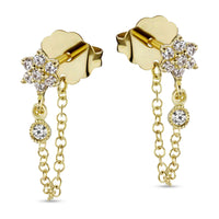 Orecchini con Fiore In Argento 925