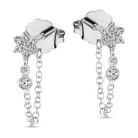Orecchini con Fiore In Argento 925