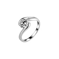 Anello Solitario In Argento 925