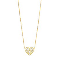 Heart Pendant With Cubic Zirconia Pavé