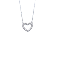 pendente cuore in argento 925 con zirconi
lunghezza collana cm45 EDOM