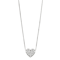 Heart Pendant With Cubic Zirconia Pavé