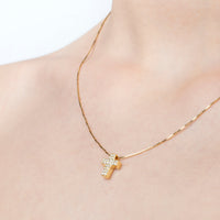 Cross Pendant With Cubic Zirconia Pavé
