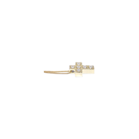pendente croce in argento 925 dorato con zirconi
lunghezza collana cm45 EDOM