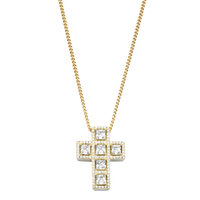 Cross Pendant With Zircons