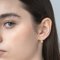 Butterfly Ear Cuff Earrings With Cubic Zirconia Pavé