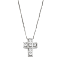 Cross Pendant With Zircons