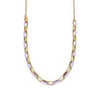 girocollo in argento 925 dorato con catena smalto glicine
lunghezza collana cm50 EDOM