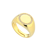 Chevalier Ring With Zircons