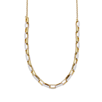 girocollo in argento 925 dorato con catena smalto bianco
lunghezza collana cm50 EDOM