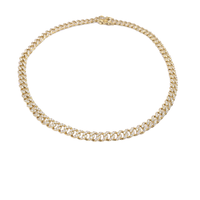girocollo groumette in argento dorato 925 con zirconi
lunghezza collana cm35 EDOM
