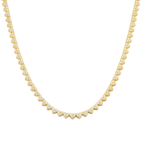 Necklace With Hearts Pavé Of Zircons