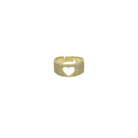 Openwork Heart Ring With Zirconia Pavé