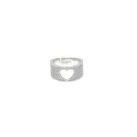 anello cuore traforato in argento 925 con zirconi pavé
EDOM