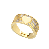 Heart Ring With Cubic Zirconia Pavé