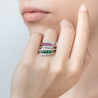 Contrarié Ring With Zircons