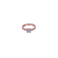 anello catena in argento 925 rosato con zircone centrale
EDOM