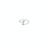 anello lettera regolabile in argento 925 con zirconi
EDOM