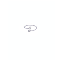 anello lettera regolabile in argento 925 con zirconi
EDOM