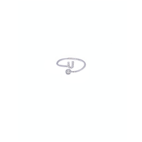 anello lettera regolabile in argento 925 con zirconi
EDOM