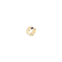 anello snake in argento 925 dorato con zircone a cuore colore nero
EDOM