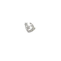 anello fantasia in argento 925 con stelle zirconi pavé
EDOM