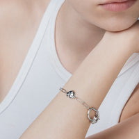 Bracelet With Heart And Zircons