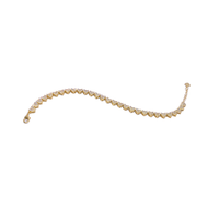 bracciale in argento 925 dorato con cuori pavé di zirconi
lunghezza cm 16 con allungo cm 21
EDOM
