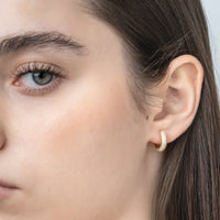 Circle Earring With Cubic Zirconia Pavé