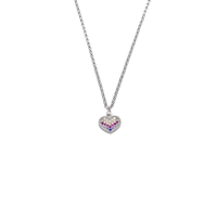pendente cuore in argento 925 con pavé di zirconi rainbow
lunghezza collana cm44 con allungo cm49 EDOM