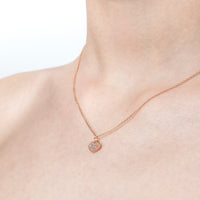pendente cuore in argento 925 rosato con pavé di zirconi
lunghezza collana cm44 con allungo cm 49 EDOM