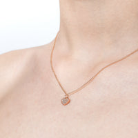 Rosy Heart Pendant With Red And Black Zircons Pavé