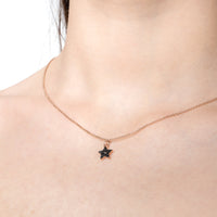 Star Pendant With Red And Black Cubic Zirconia Pavé