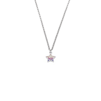pendente stella in argento 925 con pavé di zirconi rainbow
lunghezza collana cm44 con allungo cm49 EDOM