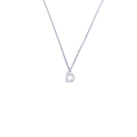 pendente con iniziale in argento 925 con zirconi
lunghezza collana cm44 con allungo cm49 EDOM