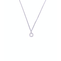 pendente con iniziale in argento 925 con zirconi
lunghezza collana cm44 con allungo cm49 EDOM