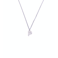 pendente con iniziale in argento 925 con zirconi
lunghezza collana cm44 con allungo cm49 EDOM