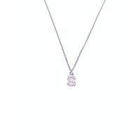 pendente con iniziale in argento 925 con zirconi
lunghezza collana cm44 con allungo cm49 EDOM