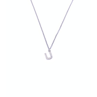 pendente con iniziale in argento 925 con zirconi
lunghezza collana cm44 con allungo cm49 EDOM