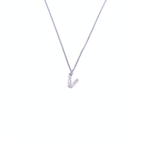 pendente con iniziale in argento 925 con zirconi
lunghezza collana cm44 con allungo cm49 EDOM