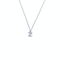 pendente con iniziale in argento 925 con zirconi
lunghezza collana cm44 con allungo cm49 EDOM