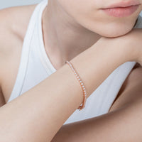 Pink Tennis Bracelet With Zircons Cm. 16