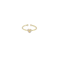 anello cuoricino con zirconi pavè regolabile in argento 925 dorato
EDOM
