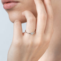 Little Heart Ring With Adjustable Pavè Zircons