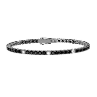 Rosy Tennis Bracelet With Red And White Zircons Cm. 18